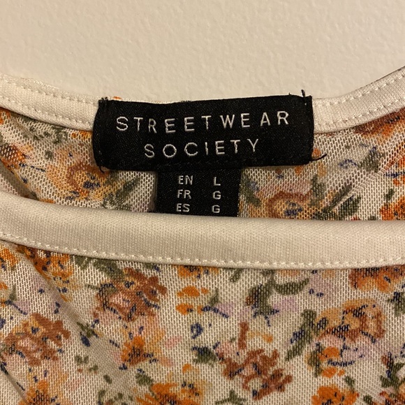 Spring Floral Square Neck Long Sleeve with Puff Shouder - Picture 2 of 4